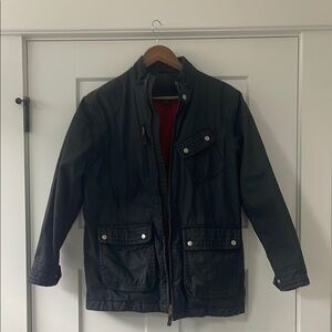 GAP Blue Military Field Coat with Utility Style and Shirt Collar